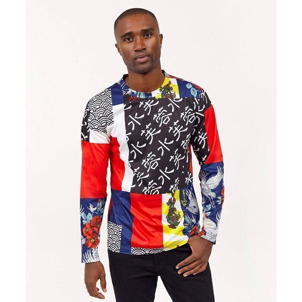 New XL Reason Swan Long Sleeve Streetwear Casual Pullover Tee Tshirt NWT